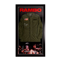 Sylvester Stallone - Rambo Signed Replica Jacket - Picture Frame Display with LED Lights