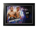 Dustin Poirier Signed Replica UFC Mitt - Picture Board Display with LED Lights