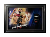 Khabib Nurmagomedov Signed Replica UFC Mitt With Light Display
