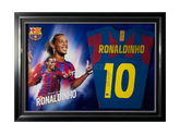 Ronaldinho Signed Replica Shirt With Light Display