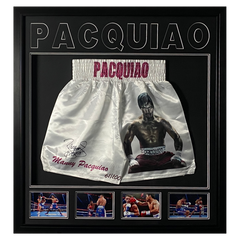 Manny Pacquiao Signed Replica Shorts With Picture Display