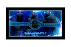 Floyd Mayweather Signed Replica Belt With Lights Display