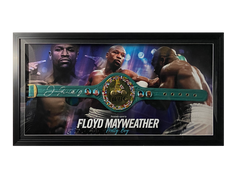 Floyd Mayweather Signed Replica Belt With Lights Display