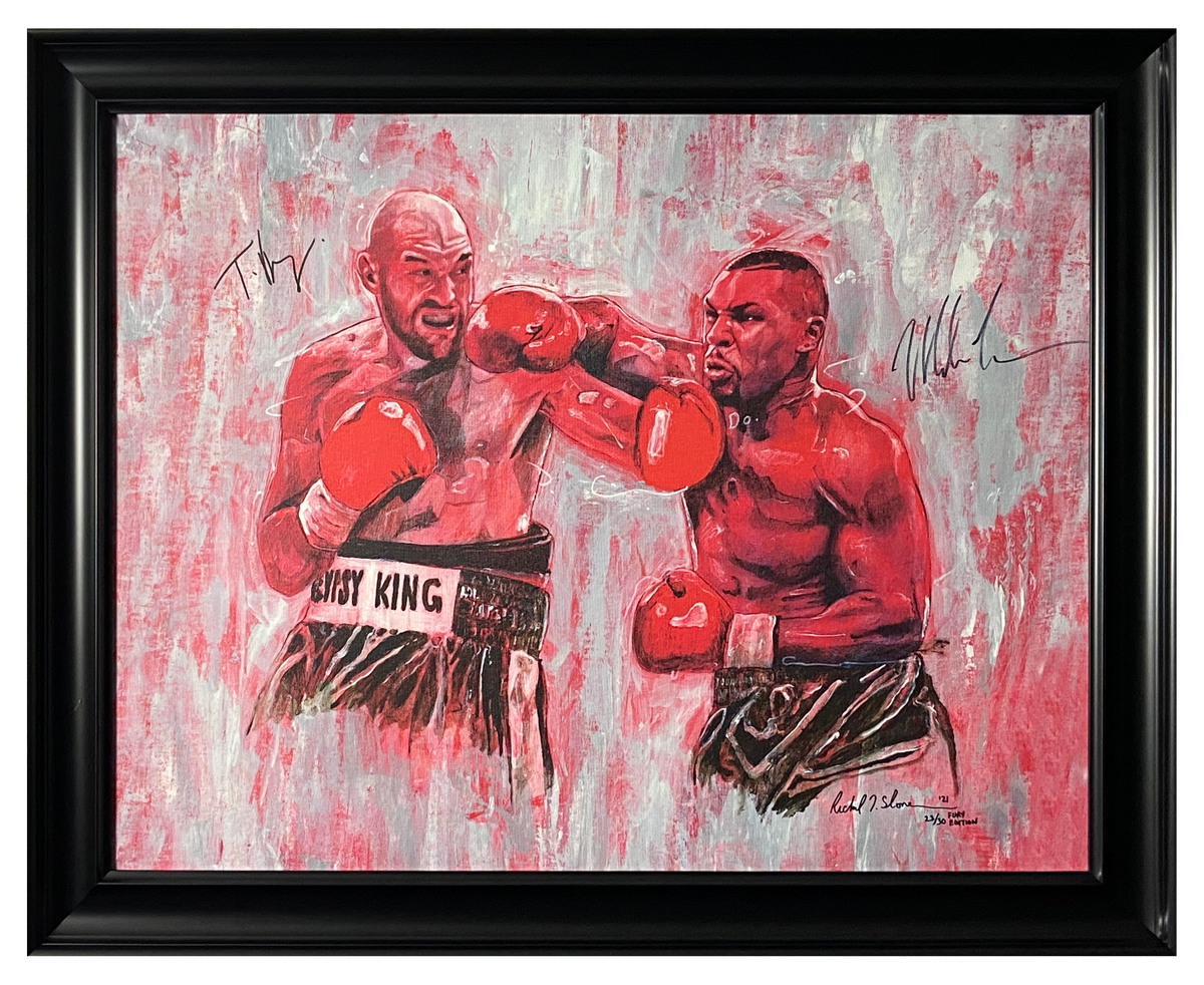 Tyson Fury and Mike Tyson Canvas Painting