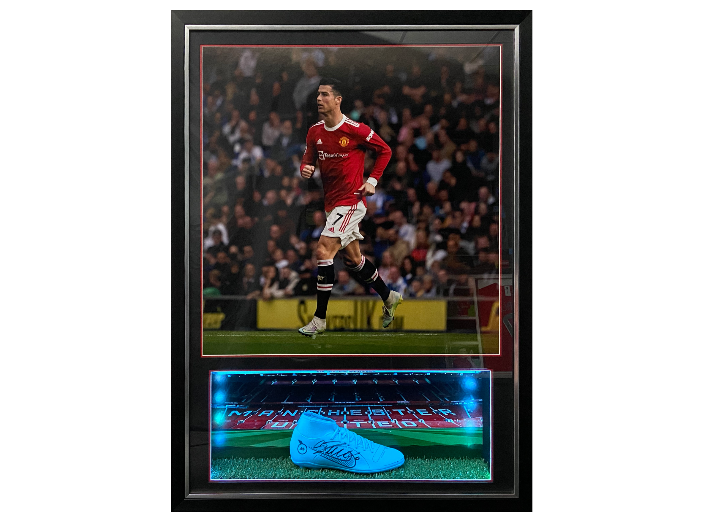 Cristiano Ronaldo Signed Replica Boot With Light Display