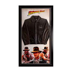 Indiana Jones Signed Replica Jacket  - Picture Frame Display with LED Lights