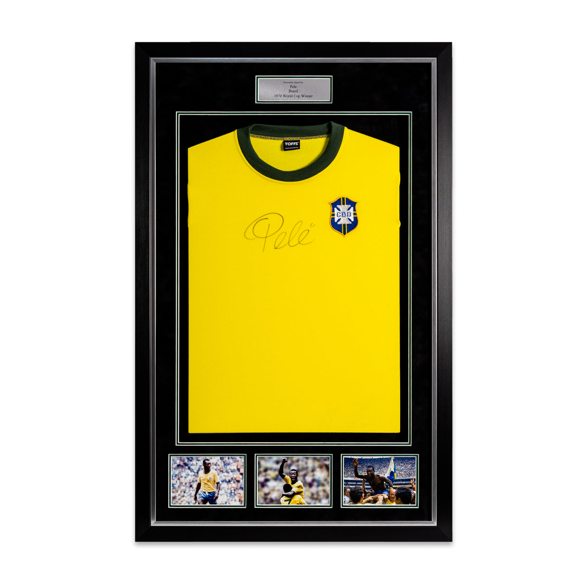 Pele - Brazil Shirt Frame Display