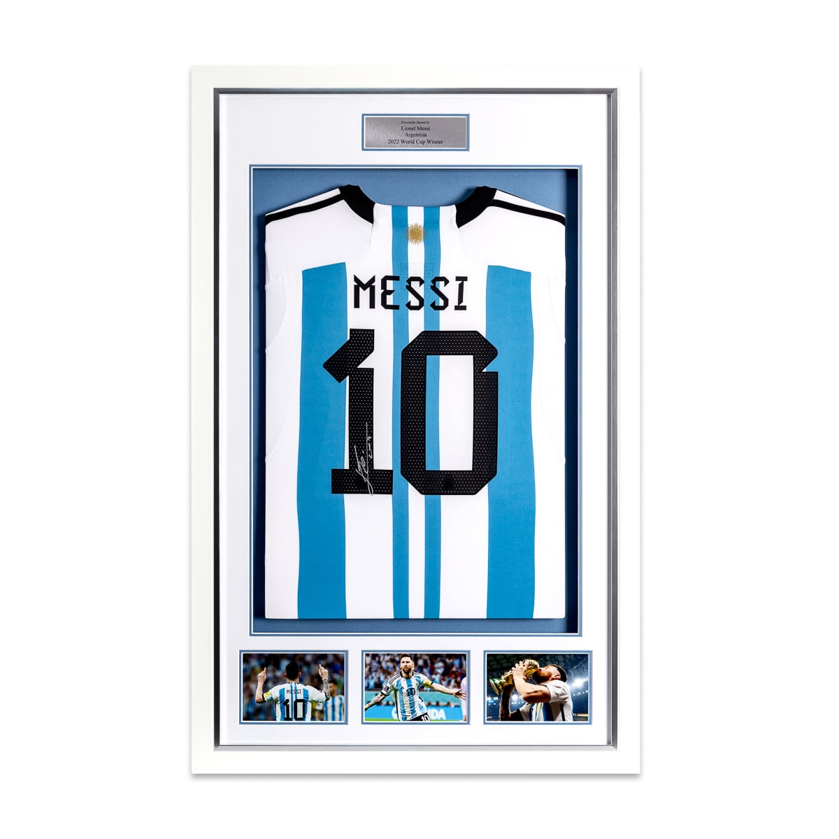 Lionel Messi Signed Replica Shirt - Sponsor Style with LED Lights