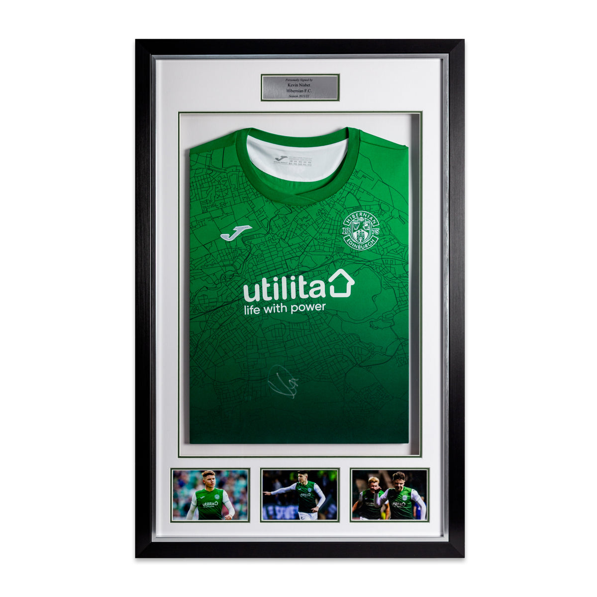 Kevin Nisbet Signed Replica Hibs Shirt