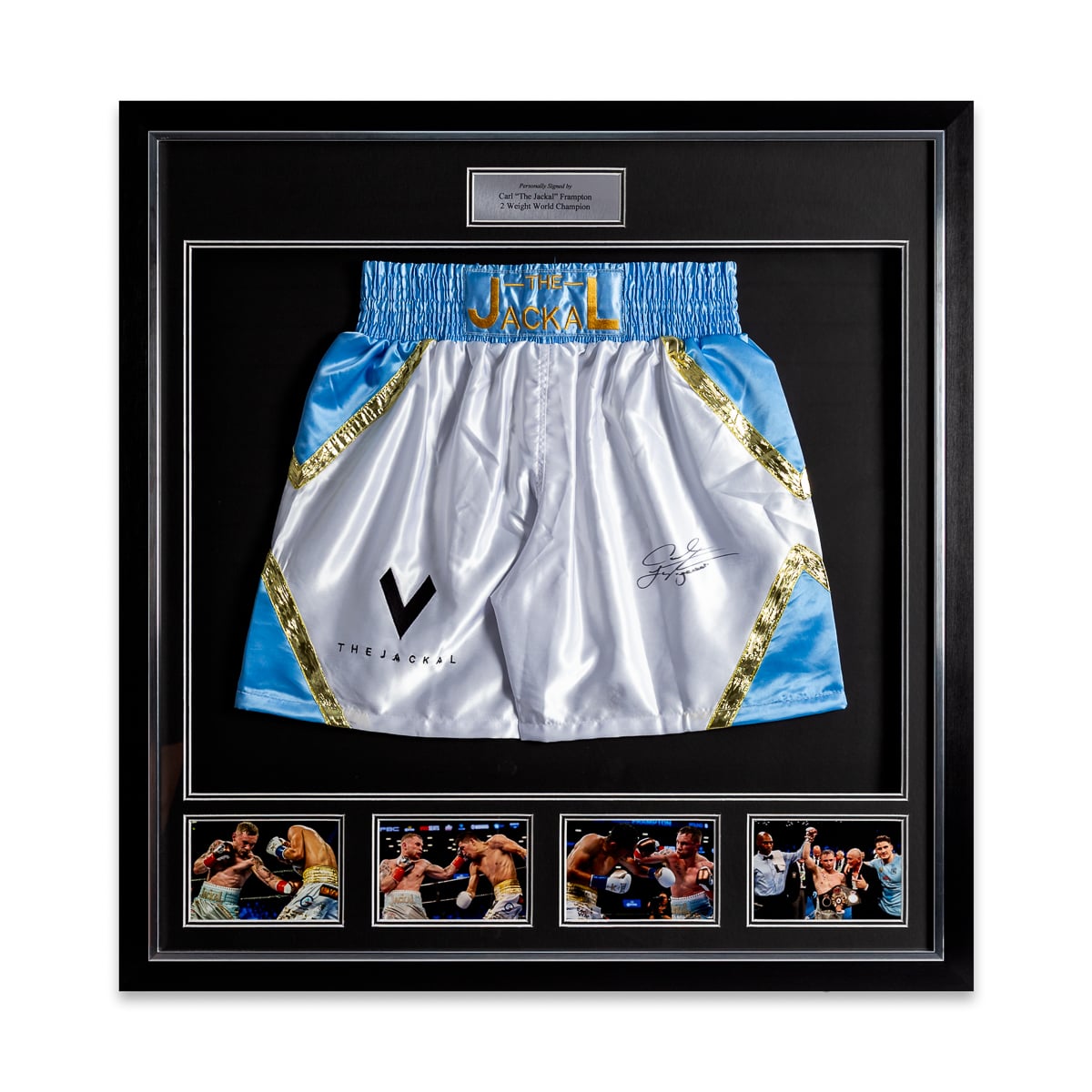 Carl Frampton Signed Replica Shorts With Picture Display