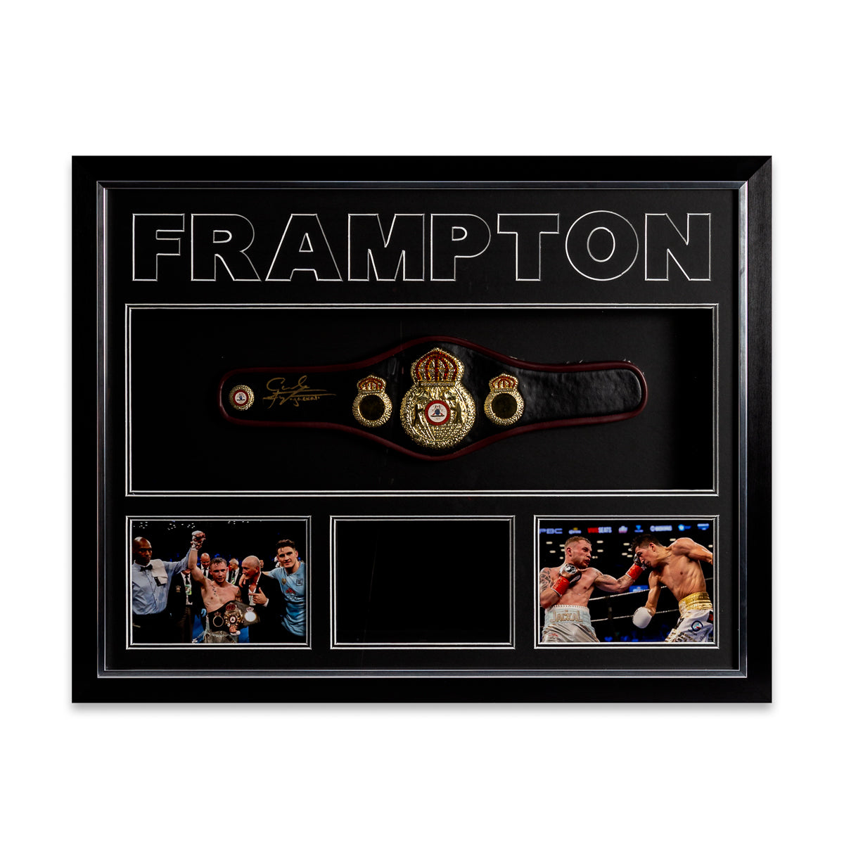 Carl Frampton Signed Replica Mini Belt - Picture Board Display with LED lights and TV display