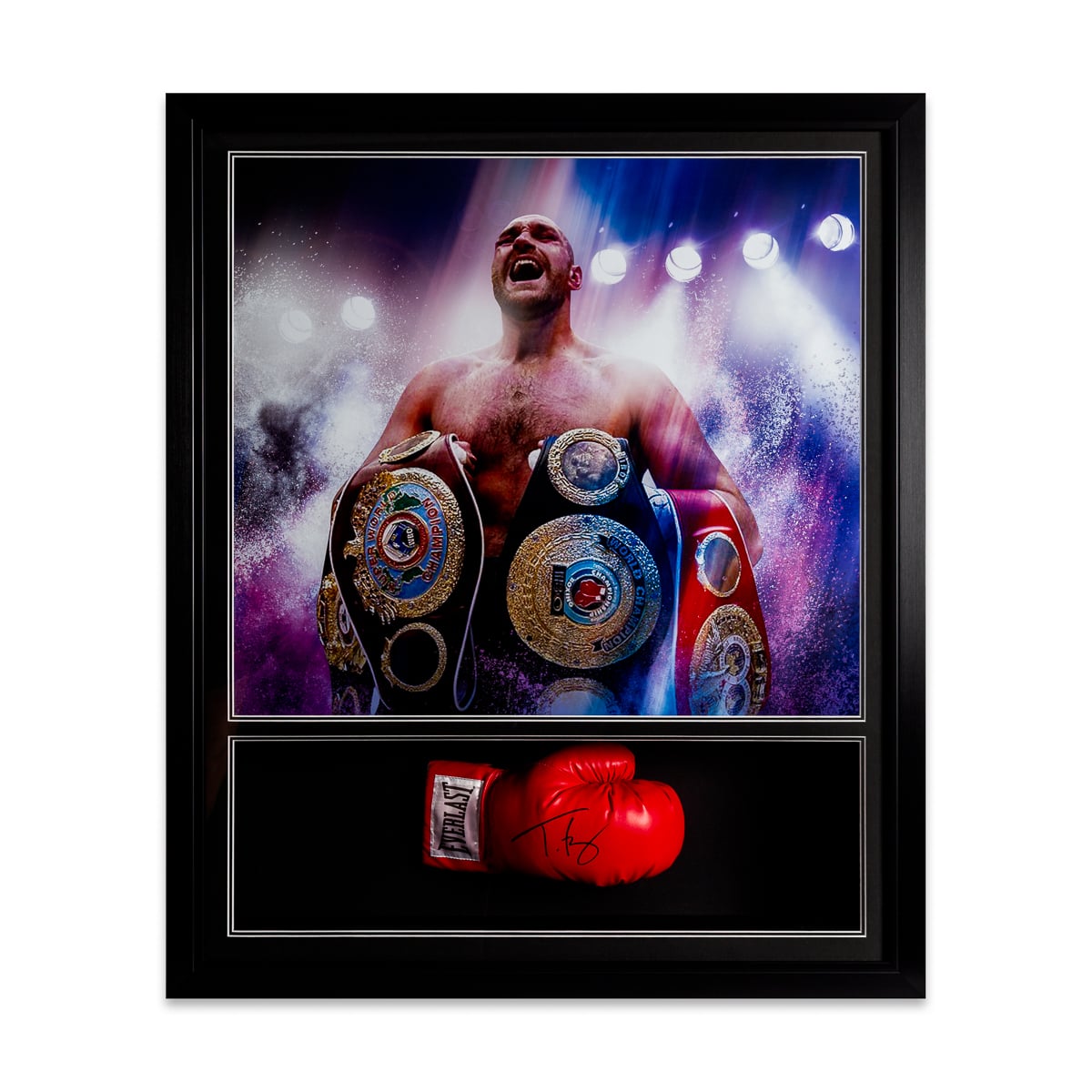 Tyson Fury Replica Glove with Montage Display