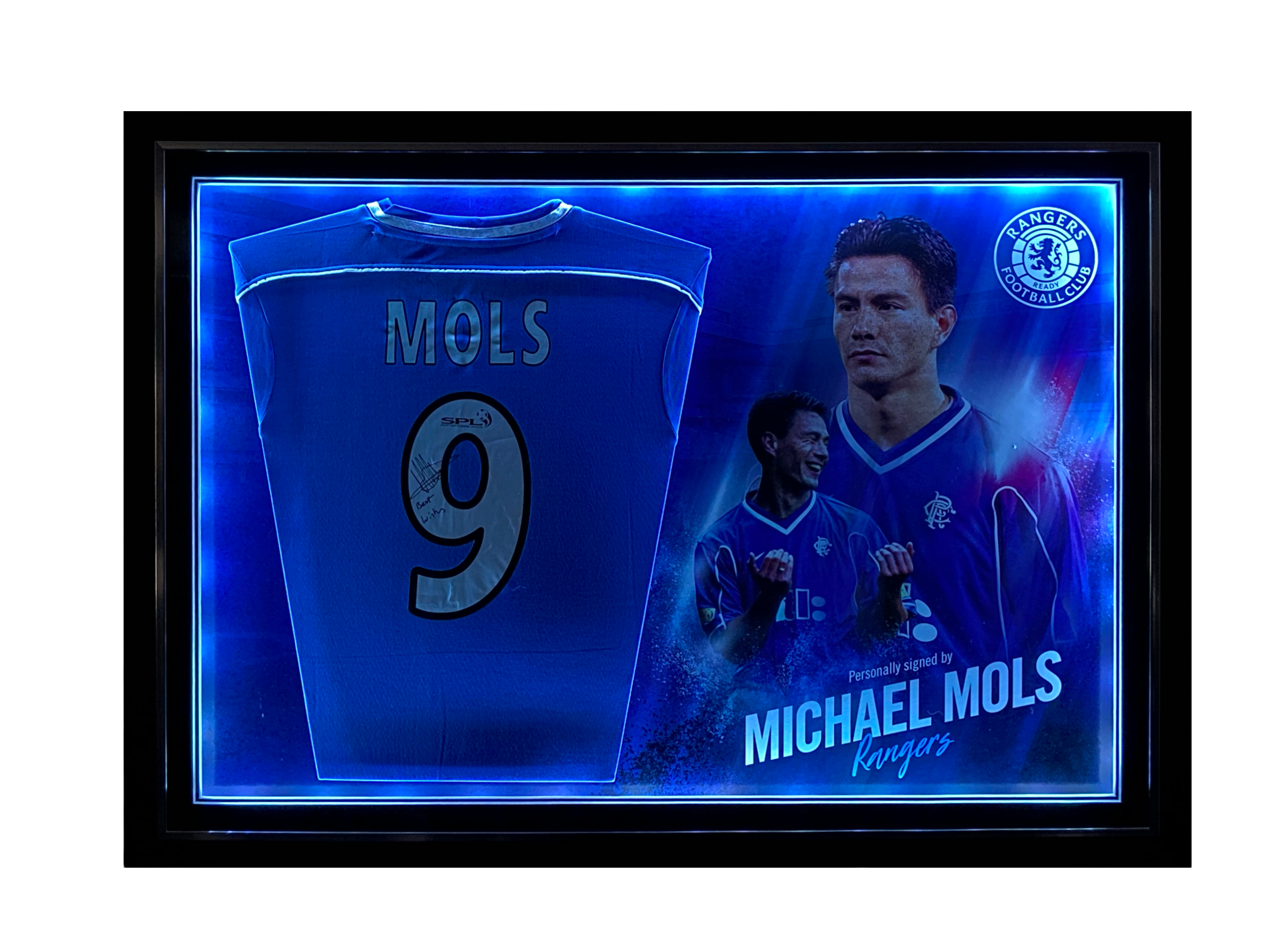 Michael Mols - Signed Replica Rangers Shirt