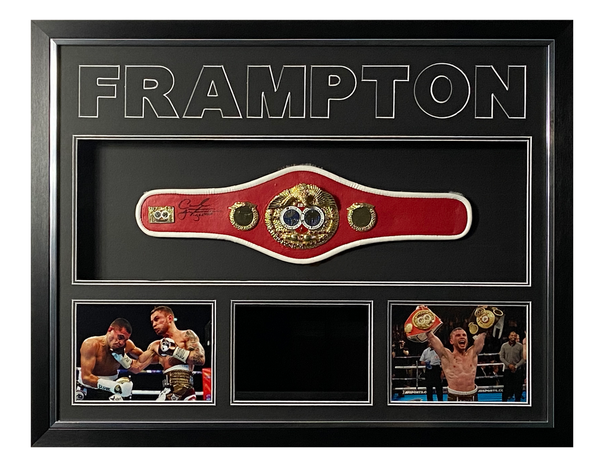 Carl Frampton Signed Replica Mini Belt - Picture Board Display with LED lights and TV display