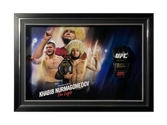 Khabib Nurmagomedov Signed Replica UFC Mitt With Light Display