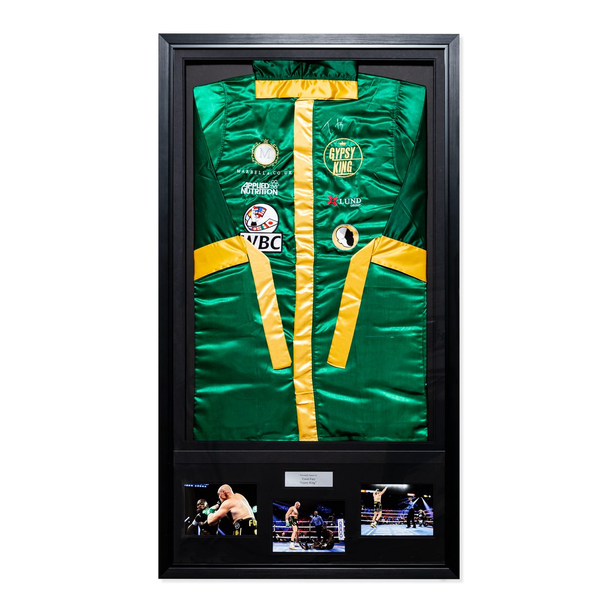 Tyson Fury Signed Replica Robe with LED Lights (Green Robe)