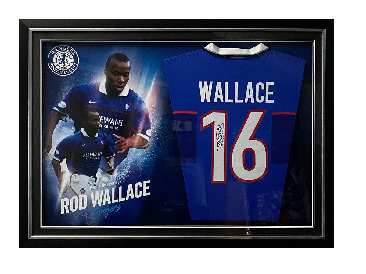 Rod Wallace - Signed Replica Rangers Shirt