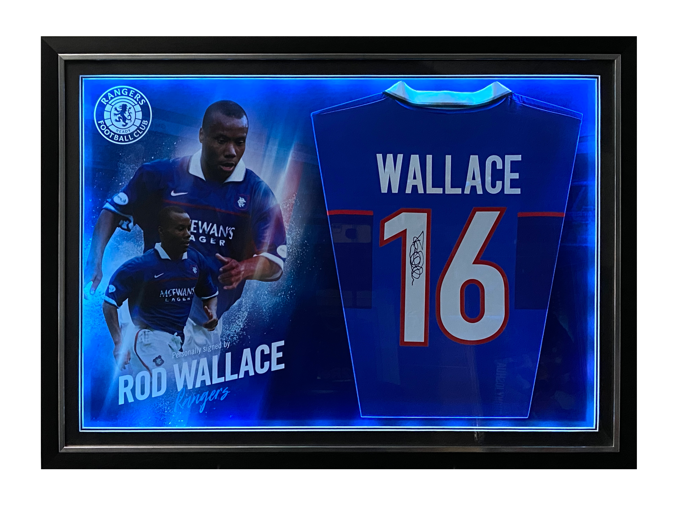 Rod Wallace - Signed Replica Rangers Shirt