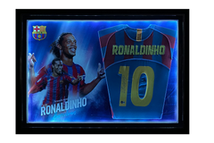 Ronaldinho Signed Replica Shirt With Light Display