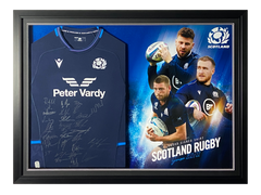 Scotland Rugby Squad Signed Replica Shirt - Picture Board Style with LED Lights