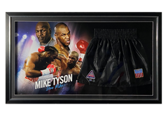 Mike Tyson Signed Replica Shorts With Picture And Light Display