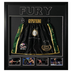 Tyson Fury Signed Replica Shorts With Picture Collection