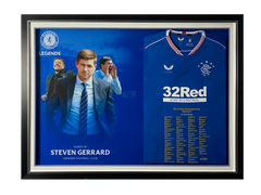 Steven Gerrard - Rangers Embroidered Signed Replica Shirt